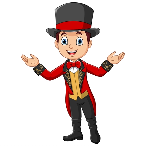 Carnival Circus Theme Ringmaster Transparent Sticker